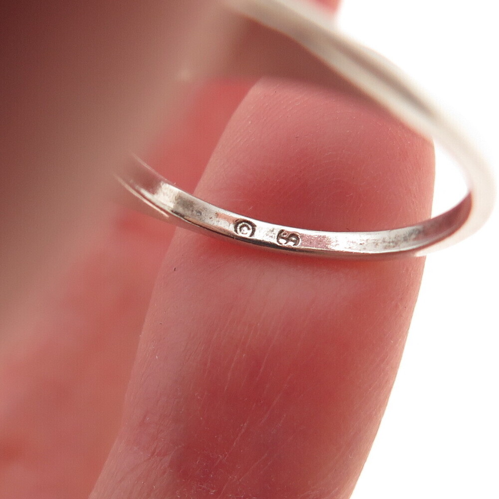 Shube 925 Sterling Silver Vintage Real Tahitian Pearl Modernist Ring Size 4.75 - Picture 7 of 9